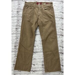 Lucky Brand 361 Vintage Straight Corduroy Pants Mens 30x30 Tan Khaki Cotton EUC